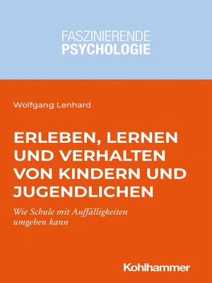cover image of Erleben, Lernen und Verhalten von Kindern und Jugendlichen